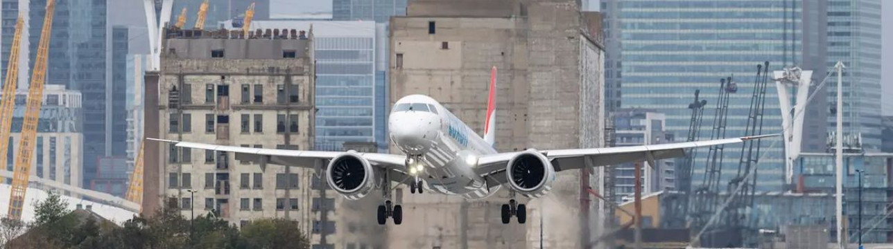Luxair serves London City Airport with Embraer E195-E2s